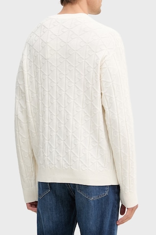 Calvin Klein Pamuklu Relaxed Fit Tamamı Logolu Kazak Lv04re301gyas Erkek Kazak Lv04re301g Yas Krem