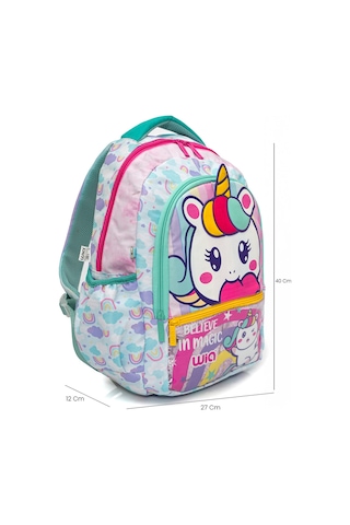 Wia Unicorn Kız Çocuk İlkokul Çantası Turkuaz