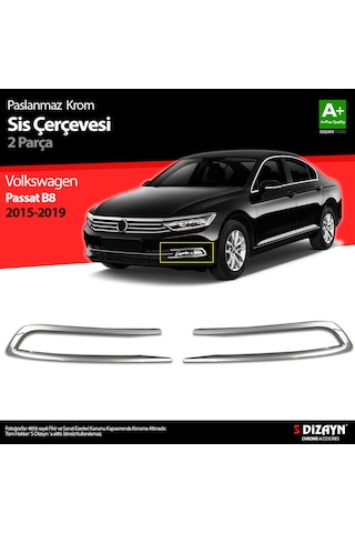 S-Dizayn Vw Passat B8 Krom Sis Farı Çerçevesi 2 Parça 2015-2019