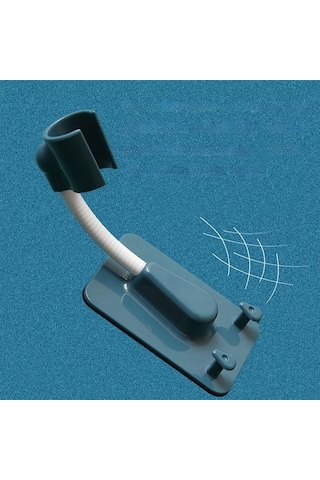 Ayarlanabilir Duş Başlığı Tutucusu, Yapışkan Bant Ve 2 Kanca Dahil, Mavi/beyaz Mavi