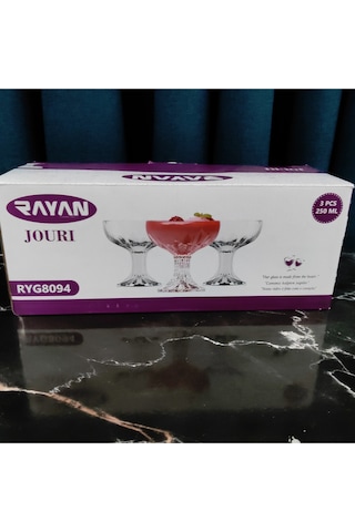 3 Ad Ayaklı Dondurma Tatlı Sunumluk 250 Cc Hacim 10 Cm Yükseklık 9 Cm Ağız