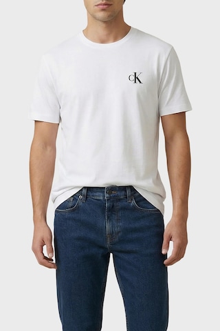 Calvin Klein Erkek T Shirt Lv14rf852g Yaf Beyaz Beyaz