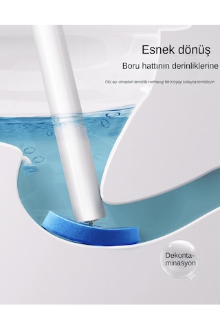 6 Adet 1 Paket Deterjanlı Tek Kullanımlık Tuvalet Temizleme Yedek Süngeri, Yedek Başlığı, Yedek Ka