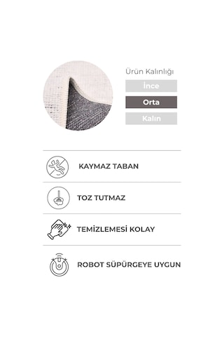 Azra Oval Beyaz Halı Kaymaz Taban, Yumuşak Dokulu Antre Ve Mutfak Kilimi