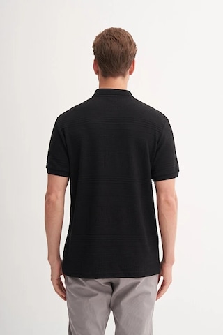 Cazador Polo Yaka Regular Fit Örme Tişört Erkek Siyah