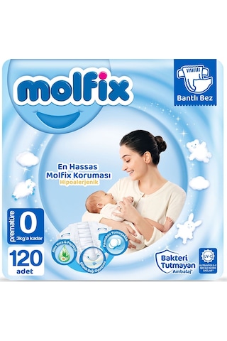 Molfix Prematüre 0 Beden Çocuk Bezi 120 Adet