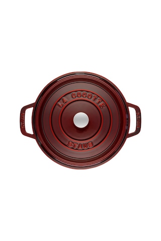 Staub 405093620 Yuvarlak Döküm Tencere Bordo 28 CM