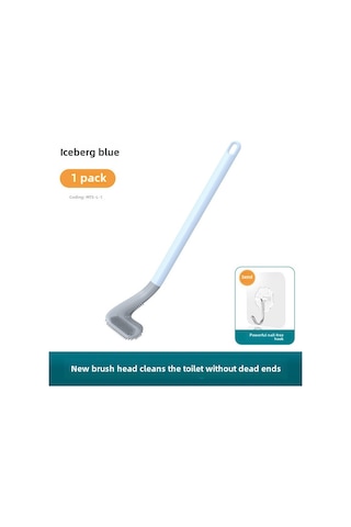 Yifomall Banyo Temizlik Seti: Paslanmaz Çelik Duvarlı Golf Silikon Tuvalet Fırçası, Delme Yok, Ölüm Kutusu Yok, Ev Kullanıma Uygun Buz Dağı Mavisi Diğer