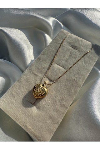 Reversible Heart Kalpli Kolye Altın