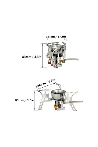 Ulzyvf Taşınabilir Rüzgarlık Sırt Seti Piezo Ocak, Katlanabilir Kamp Ocağı Gazlı Çantası Ateşlemeli - Vp Çok Renkli Çok Renkli