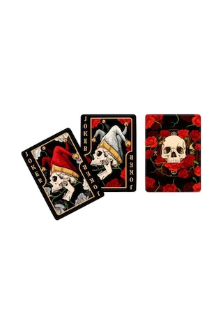 Puckator Skulls And Roses Premium Oyun Kağıdı Koleksiyonluk İskambil Kartları