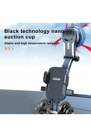 Createtech Seametal Enayi Araç Telefonu Tutucu Dağı Standı Vantuz Smartphone Mobil Cep Textured Type -, Cep Arayanlar İçin -