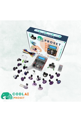 Codlaı Proset Profesyonel Robotik Kodlama Eğitim Seti - Esp32 Iot İleri Seviye Stem Tam Teşekküllü Kit - Roket Kırmızısı