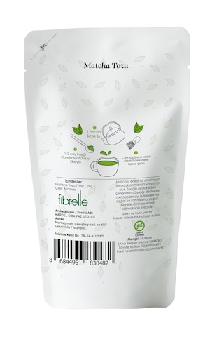 Fibrelle Matcha Çayı Çilek Aromalı 250g