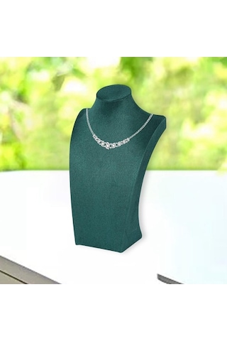 Trendooze Yeşil Vitrin Styleb-20cm Showroom Organizatörü Mücevher Koyu Kolye Göğüs Göğüs Depolama 20cm Rj