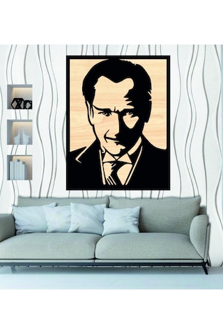 Atatürk Ahşap Duvar tablo
