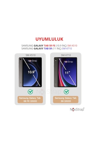 Novstrap Samsung Galaxy Tab S9 Fe Sm-x510 İle Uyumlu Mıknatıslı Tak Çıkar Paper Like Ekran Koruyucu