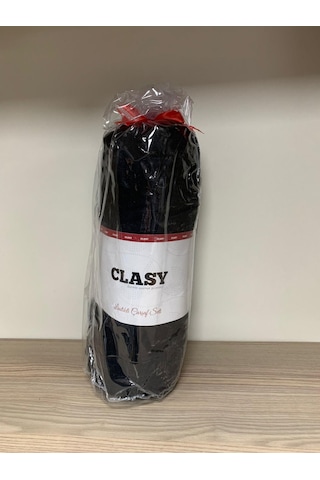 Clasy Ranforce Lastikli Çarşaf Seti Çift Kişilik Siyah Çok Renkli