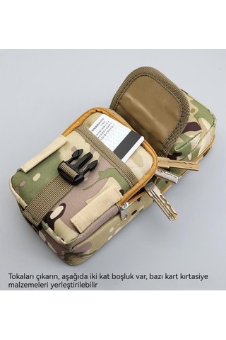 Çocuk Çok Katmanlı Kamuflaj Fermuarlı Kalem Çantası Jmfr9v Sarı