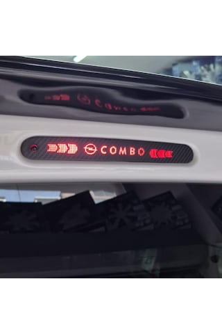 Opel Combo Karbon Arka Fren Stop Lambası Sticker 2019-2025
