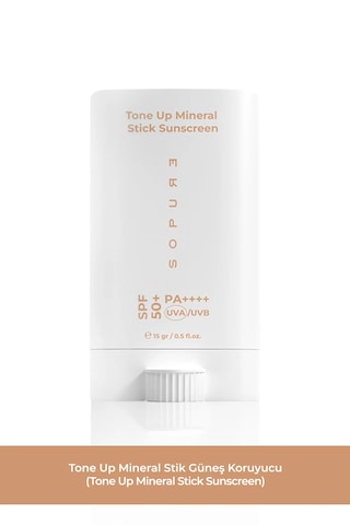 Sopure Tone Up Mineral Cilt Tonu Eşitleyici Renkli Stick Güneş Kremi SPF50+ 15 G Sopure Tone Up Mineral Cilt Tonu Eşitleyici Renkli Stick Güneş Kremi SPF50+ 15 G