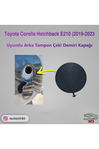 Toyota Corolla Hatchback E210 2019-2023 Uyumlu Arka Tampon Çeki Demiri Kapağı