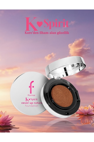 Flormar K-Spirit Cover Up Yüksek Kapatıcı & Uzun Süre Kalıcı Doğal Bitişli Fondöten 008 Espresso