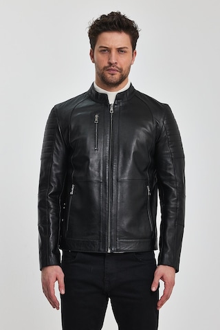 Frank Siyah Deri Mont 001