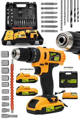 Reschmann R-9014 21V - 26 NM Profesyonel Şarjlı Matkap