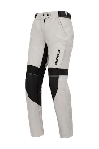 Motosiklet Kadın Pantolonu Korumalı 4 Mevsim Maxdura Kumaş Fileli Bölgeler Beyaz Pantolon