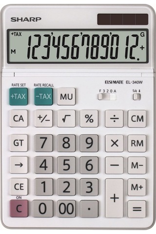 Sharp EL-340W 12 Hane Masa Üstü Hesap Makinesi