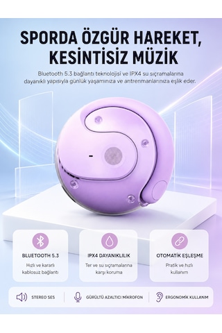 S05 Kablosuz Kulaklık Bluetooth 5.3 Ipx4 Su Geçirmez Stereo Ses Otomatik Bağlantı Yeni Nesil - Lisinya