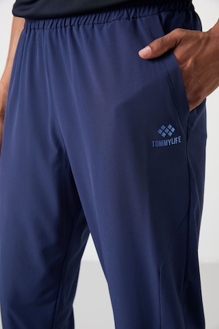 Tommy Life İndigo Polyester İnce Yumuşak Comfort Fit Erkek Eşofman Alt - 82119 İndigo