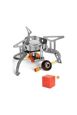 Pazly Rüzgara Dayanıklı Kamp Ocağı: Taşınabilir Ve Pratik Yemek Pişirme Çözümü, Gümüş Renk Gümüş