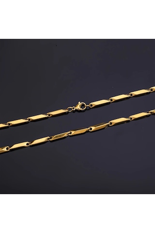 Çelik Bileklik Titanyum Melon Düz Model 3 Mm 22 Cm Altın Sarısı Gold Altın