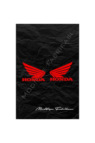 Honda Kanat Sticker Folyo - Kırmızı - 15 X 12 Cm 2'li Set