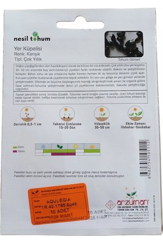 Nesil Tohum Yer Küpelisi Çiçek Tohumu 50 Adet