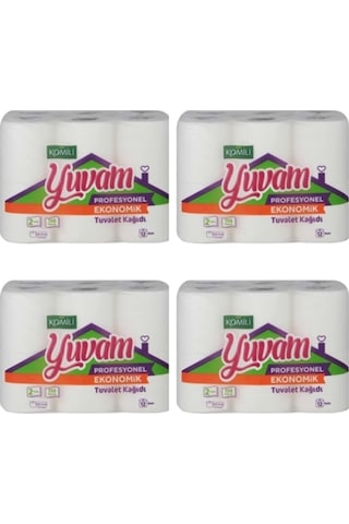 Komili Yuvam Profesyonel Ev Tipi Eko Tuvalet Kağıdı 12'Li * 4 Paket
