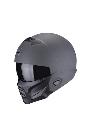 Scorpion Exo Combat 2 Graphite Modüler Motosiklet Kaskı Koyu Gri