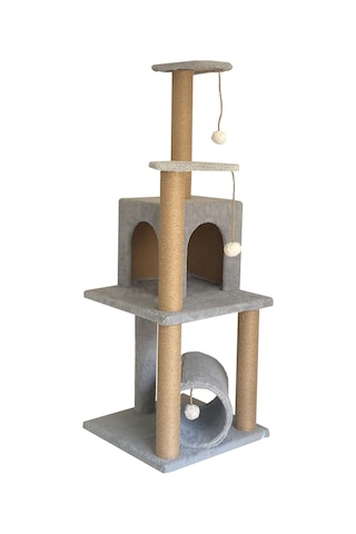 Nursoft T-06 Kedi Tırmalama ve Oyun Evi 110 CM