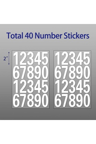 Yansıtıcı Adres Numarası Sticker 0-9 Kaiyi