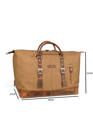 Hakiki Deri Kanvas Taba Seyahat Ve Spor Çantası El Valizi Taba