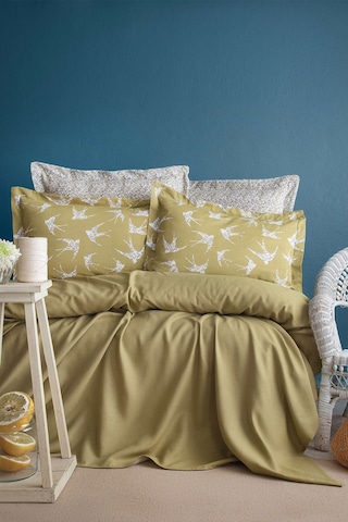 Apricitas Home Freely Olive Çift Kişilik %60 Bambu %40 Pamuk Pike Takımı Yeşil