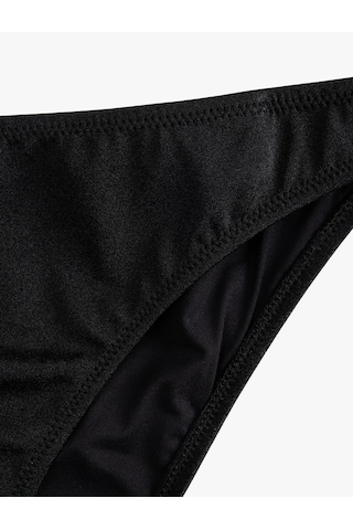 Koton Astarlı Parlak Yüksek Bel Bikini Altı Siyah 5sak00146mm Siyah