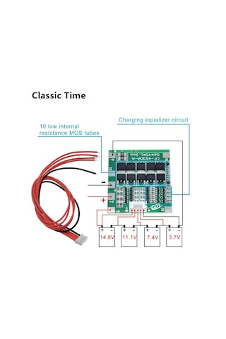 Jms 4s 30a 14.8v Li-ion 18650 Pil Bms Paketleri Pcb Koruma Kurulu Dengesi Kablolu Entegre Devreler