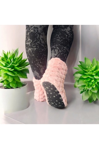 Ortopedik Yumuşacık Kışlık Peluş Hafif Taban Ev Botu,pandufu 001