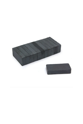 10 Adet 40X20X10 Köşeli Ferrit Kömür Seramik Magnet Mıknatıs