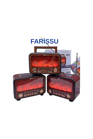 Fp-2393s Retro Tasarımlı Alev Işıklı Bluetooth Hoparlör Güneş Enerjili, Radyo, Usb, Tf Kart Destekli