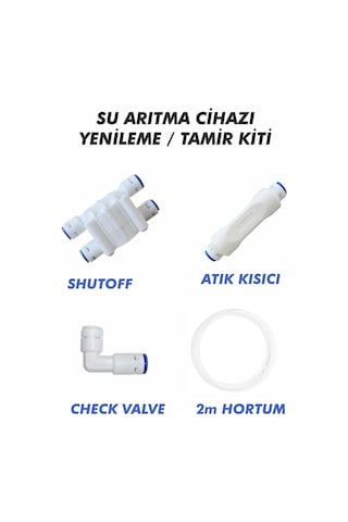 Su Arıtma Cihazı Yenileme Tamir Kiti Shutoff Chekvalf Atık Kısıcı