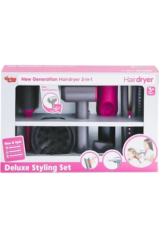 Hua-1019 Sesli Ve Işıklı 2ın1 Lüks Saç Şekillendirici Set -vardem Oyuncak